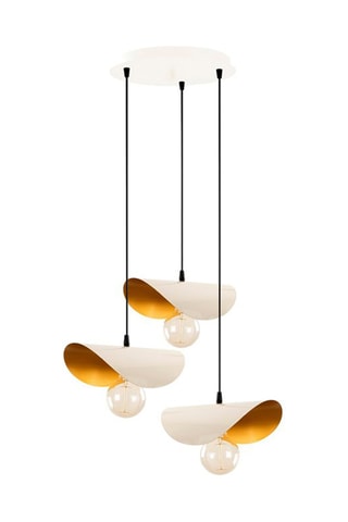 Lampadario Sivani - Bianco e dorato - 3 x 40 W