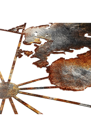 Décoration murale World Map Large - 120 x 60 cm - Marron