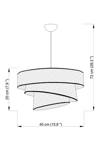 Lampadario  Couper Hazeran - Nero e beige - 45-60 W