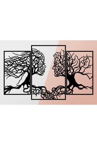 Decorazione da parete Love Tree - 116 x 71 cm - Nero