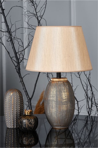 Lampada da tavolo TM169 - Marrone e dorato - 60 W