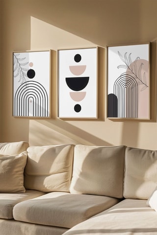 3 quadri in legno - Bianco - 33 x 48 cm