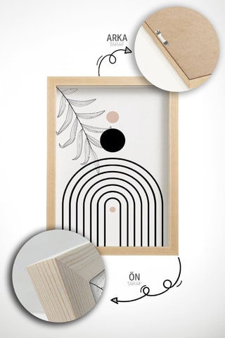 3 quadri in legno - Bianco - 33 x 48 cm