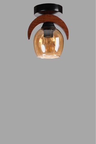 Plafoniera in legno - Marrone - 40 W