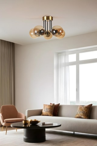 Plafoniera - Dorato - 5 x 40 W