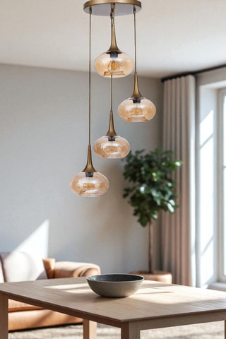Lampadario - Dorato - 4 x 40 W