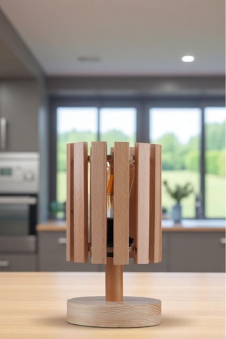 Lampada da tavolo in legno - Neutro - 40 W