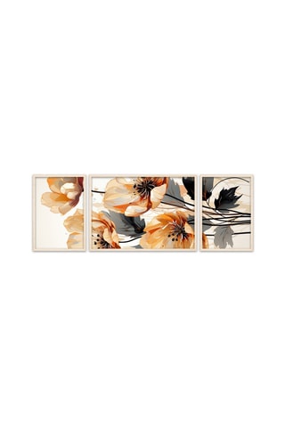 Trittico in legno massiccio - 2 x (50 x 35 cm) e 1 x (50 x 70 cm)