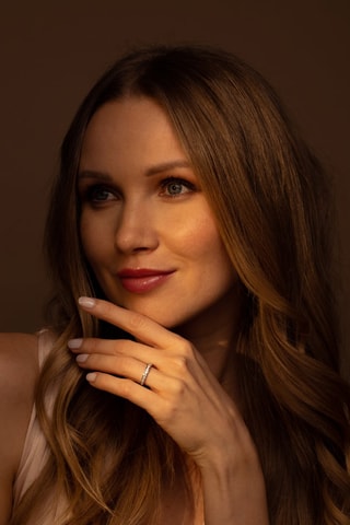 Anillo Engagement - Oro blanco