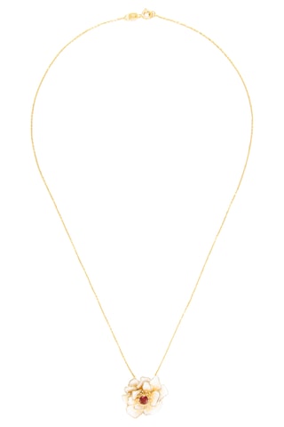 Hanger Fleur flamboyante - Geelgoud en Granaat