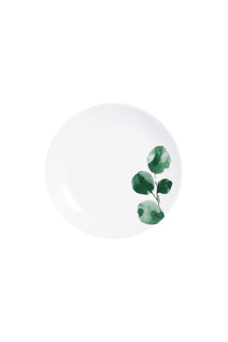 6 assiettes à dessert en verre opale Eucalyptus - 19 cm