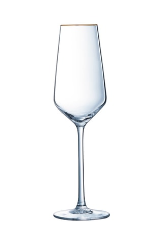 4 flûtes en cristal Ultime Bord Or - 23 cl
