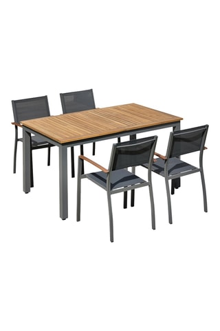 Ensemble de jardin en acacia Orsino - 4 places