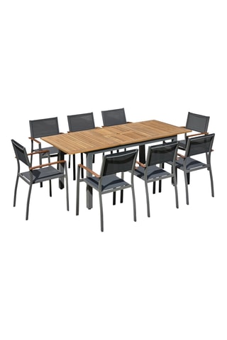 Ensemble de jardin en acacia Orsino - 8 places