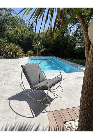 Rocking chair de jardin Caprera - 70 x 110 x 120 cm