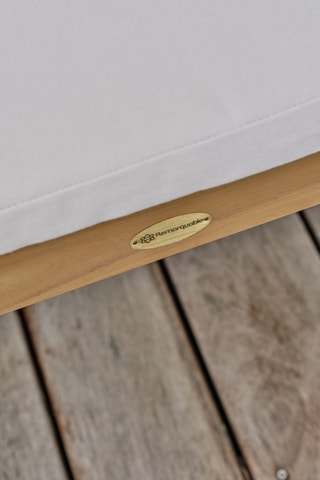 2 fauteuils en acacia Liso - Naturel et blanc