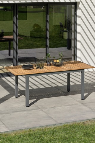 Table de jardin extensible en acacia Orsino - 150/200 x 90 x 74 cm