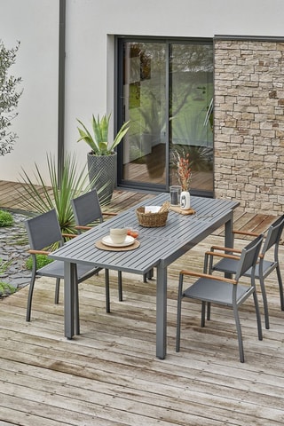 Ensemble de jardin en acacia Orsino - 4 places