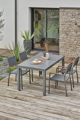 Ensemble de jardin en acacia Orsino - 4 places