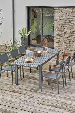 Ensemble de jardin en acacia Orsino - 6 places