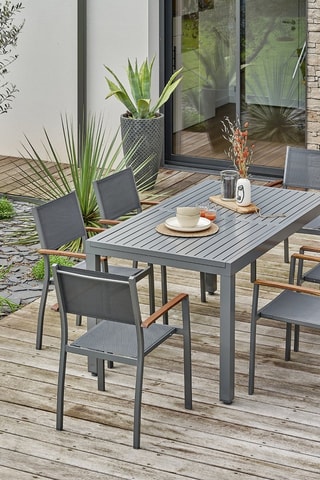 Ensemble de jardin en acacia Orsino - 6 places