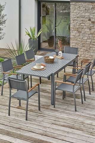 Ensemble de jardin en acacia Orsino - 8 places