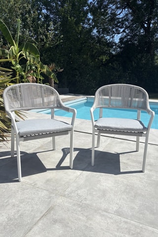 2 fauteuils de jardin Abella - Gris