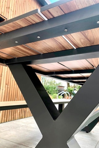 Table de jardin avec bancs Vancouver - 150 x 164 x 75 cm