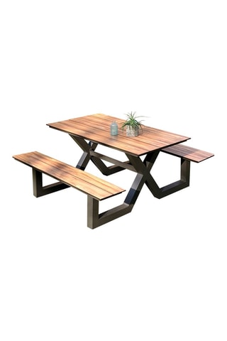 Table de jardin avec bancs Vancouver - 150 x 164 x 75 cm