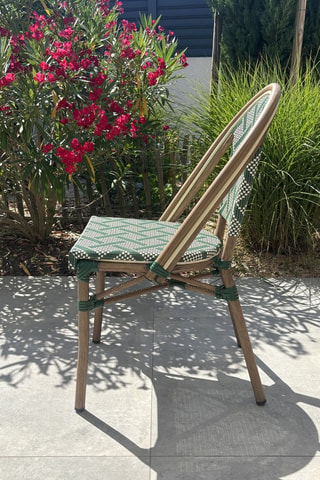 Fauteuil empilable de jardin Bistro - Vert - En textilène