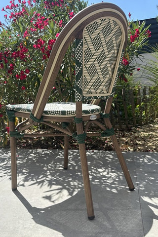 Fauteuil empilable de jardin Bistro - Vert - En textilène