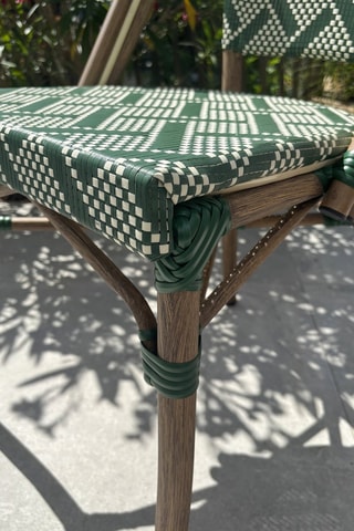 2 fauteuils empilables de jardin Bistro - Vert - En textilène