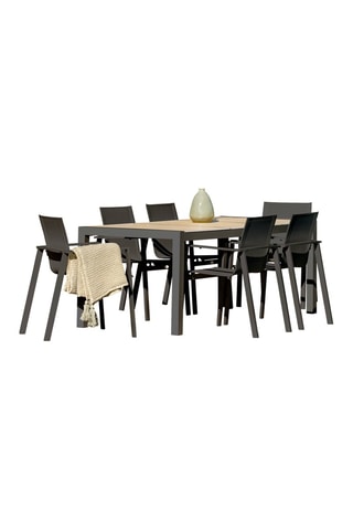 Ensemble de jardin Venise - 6 places - Fauteuils empilables
