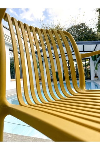 2 fauteuils de jardin empilables Tiago - Moutarde