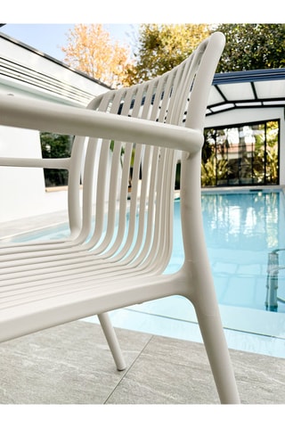 2 fauteuils de jardin empilables Tiago - Sable