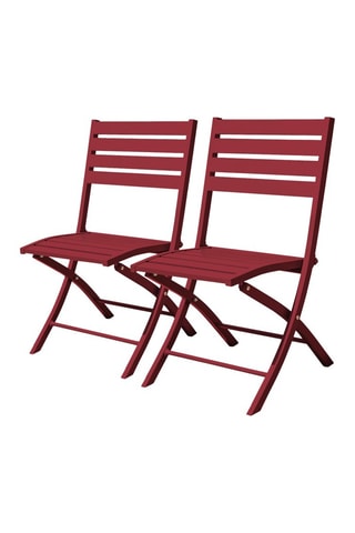 2 chaises pliables Marius - 46 x 41 x 82 cm