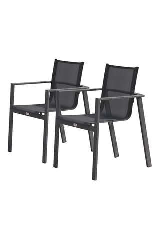 2 fauteuils empilables Miami - Anthracite
