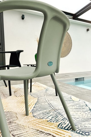 2 fauteuils de jardin empilables Diego  -  Vert olive
