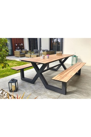 Table de jardin avec bancs Vancouver - 210 x 174 x 75 cm