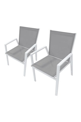 2 fauteuils Floride - Blanc et gris