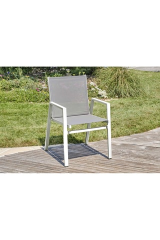2 fauteuils Floride - Blanc et gris