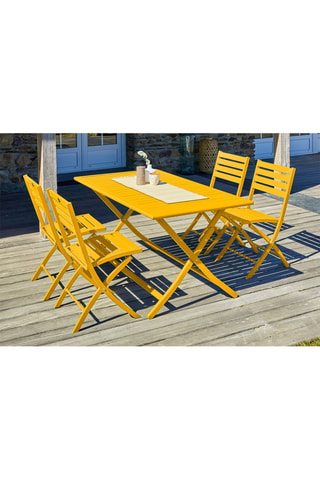 Ensemble de jardin Marius pliable - 4 places