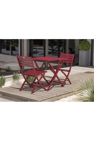 Guéridon 2 places de jardin pliable Marius - 70 x 70 x 73 cm