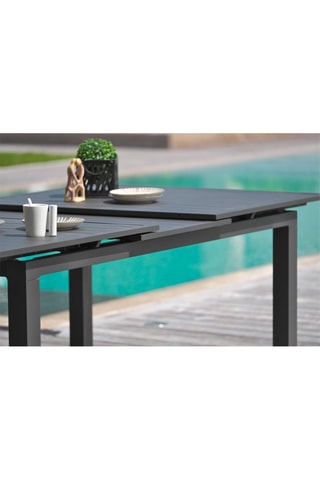 Ensemble de jardin Miami - 10 places - Fauteuils empilables - Table extensible