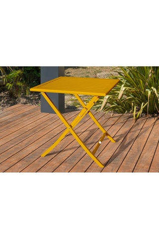 Guéridon 2 places de jardin pliable Marius - 70 x 70 x 73 cm