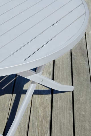 Table de jardin 4 places pliante Marius ronde - 110 x 73 cm