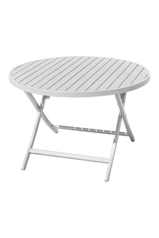Table de jardin 4 places pliante Marius ronde - 110 x 73 cm