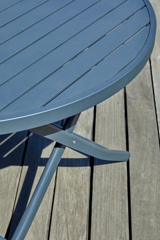 Table de jardin 4 places pliante Marius ronde - 110 x 73 cm