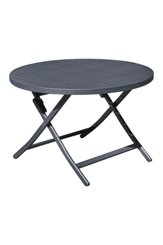 Table de jardin 4 places pliante Marius ronde - 110 x 73 cm