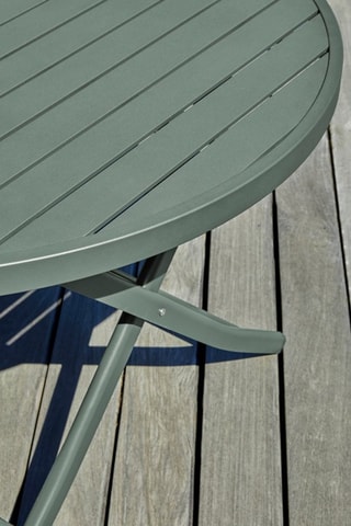 Table de jardin 4 places pliante Marius ronde - 110 x 73 cm